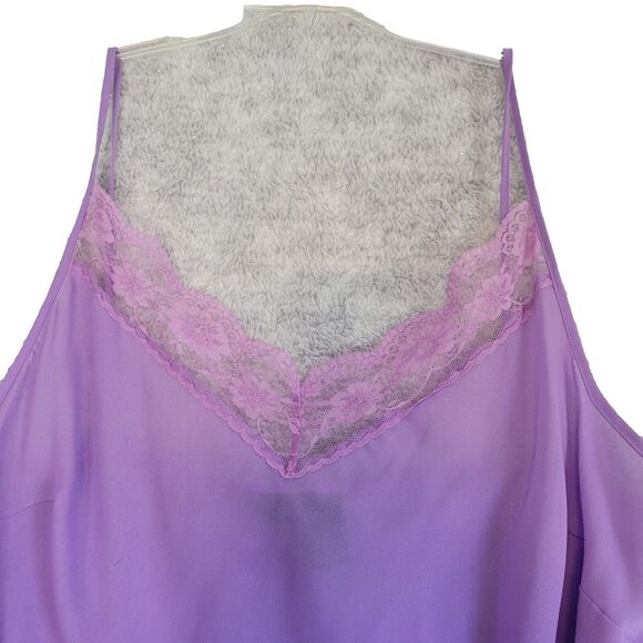 Lane Bryant Nightgown Dress Womens 16 Lavender Lace Trim Midi Sleepwear - Picture 2 of 9